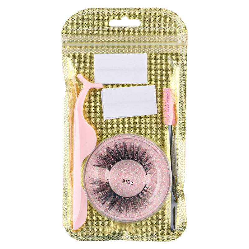 New adhesive tape glue-free false eyelashes set natural eyelashes