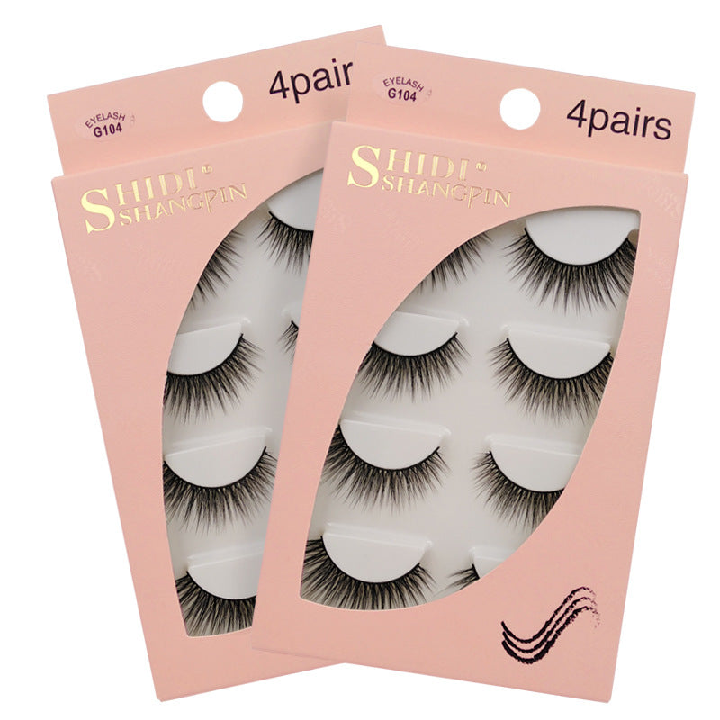 4 Pairs New 3D Mink Hair False Eyelashes DressNatural Thick Eyelashes