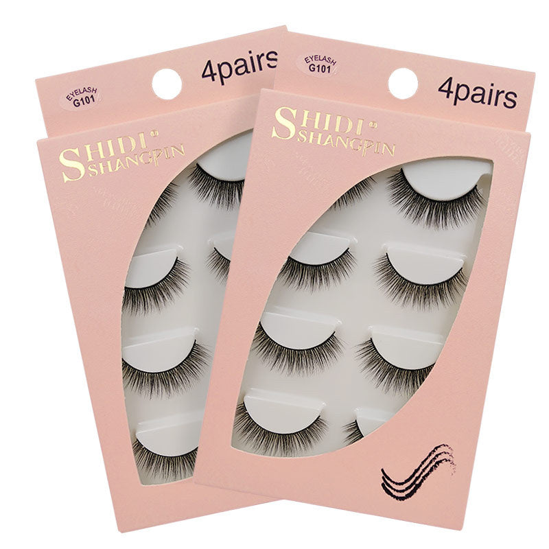 4 Pairs New 3D Mink Hair False Eyelashes DressNatural Thick Eyelashes