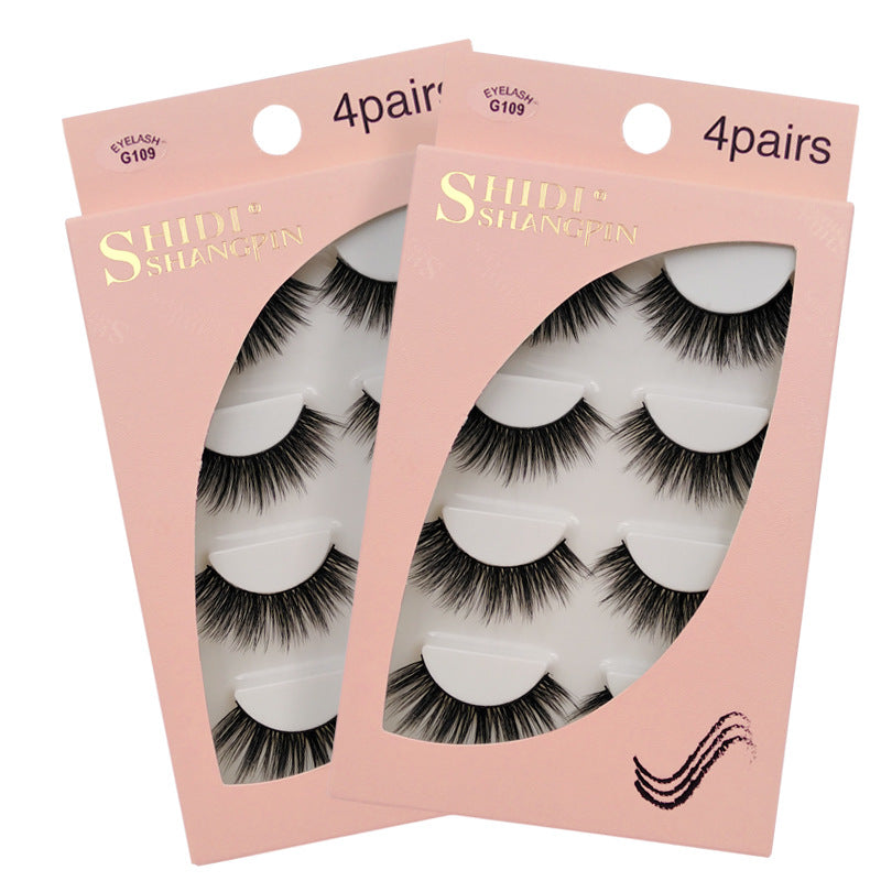 4 Pairs New 3D Mink Hair False Eyelashes DressNatural Thick Eyelashes