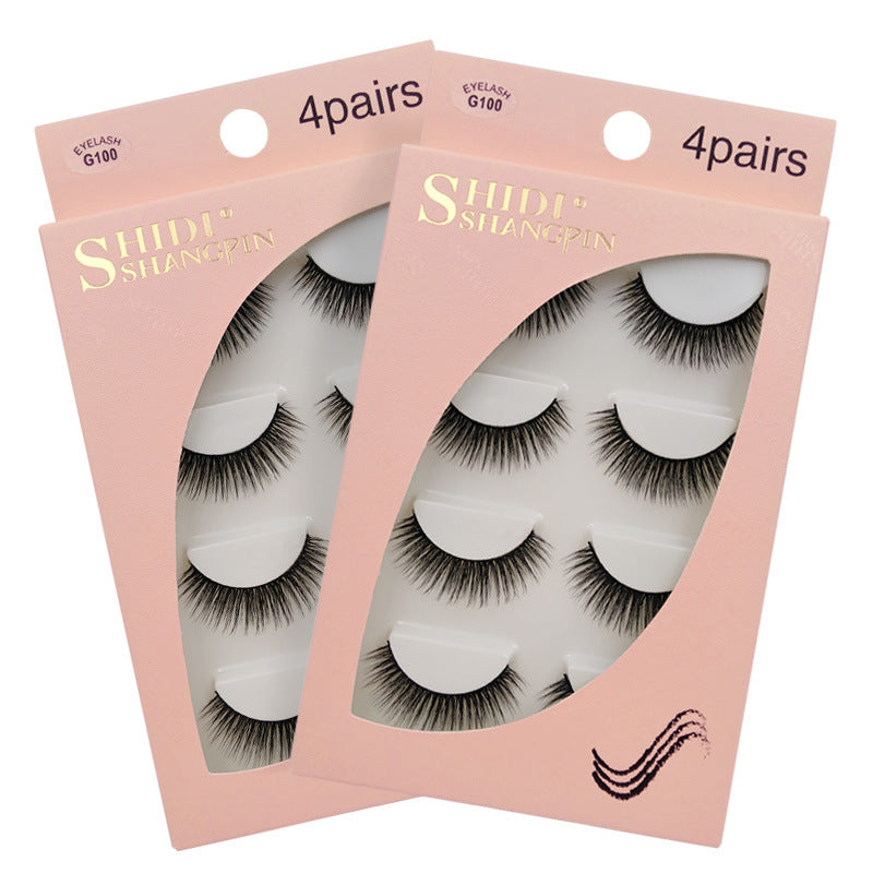 4 Pairs New 3D Mink Hair False Eyelashes DressNatural Thick Eyelashes