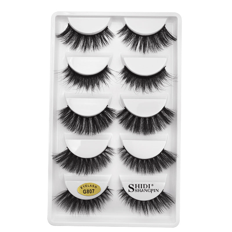 5 Pairs 3D Mink Hair False Eyelashes Natural Thick Eyelashes G800 Beauty Tool