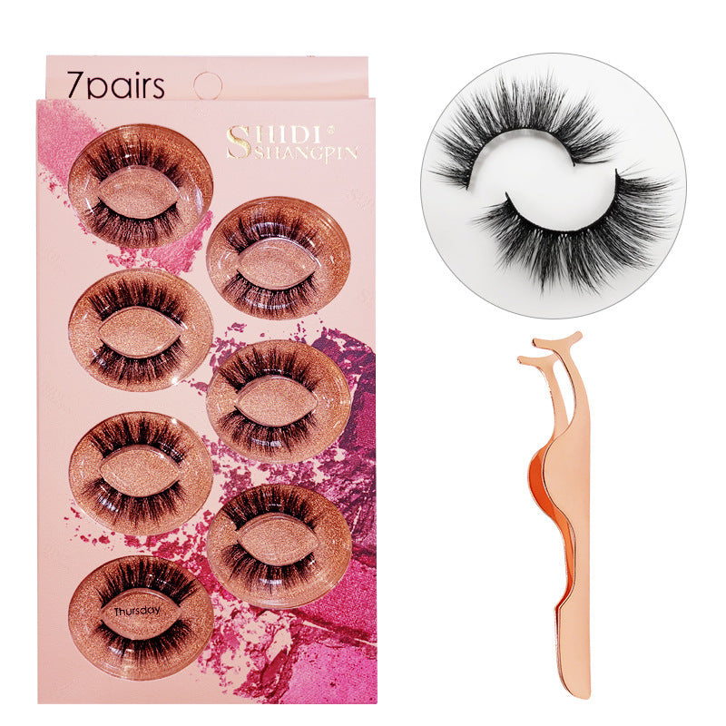 7 pairs 3D mink false eyelashes natural stereo eyelashes