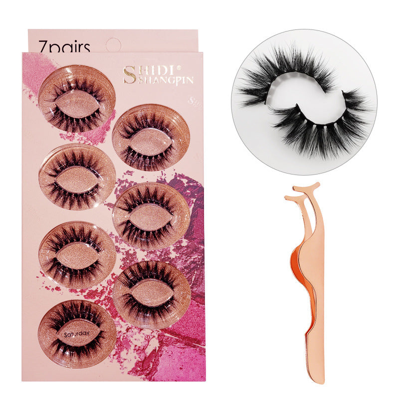 7 pairs 3D mink false eyelashes natural stereo eyelashes