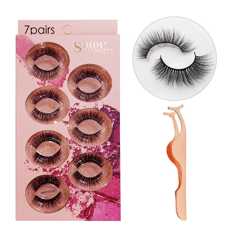 7 pairs 3D mink false eyelashes natural stereo eyelashes