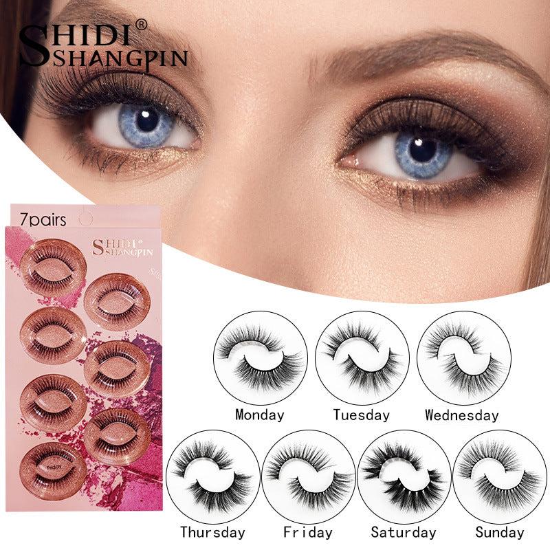 7 pairs 3D mink false eyelashes natural stereo eyelashes