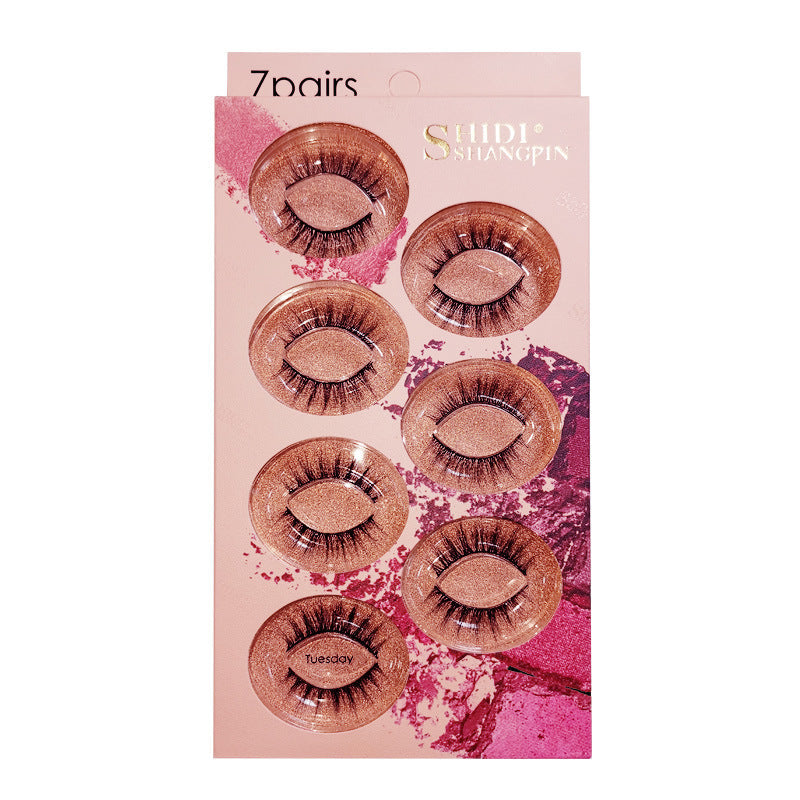 7 pairs 3D mink false eyelashes natural stereo eyelashes