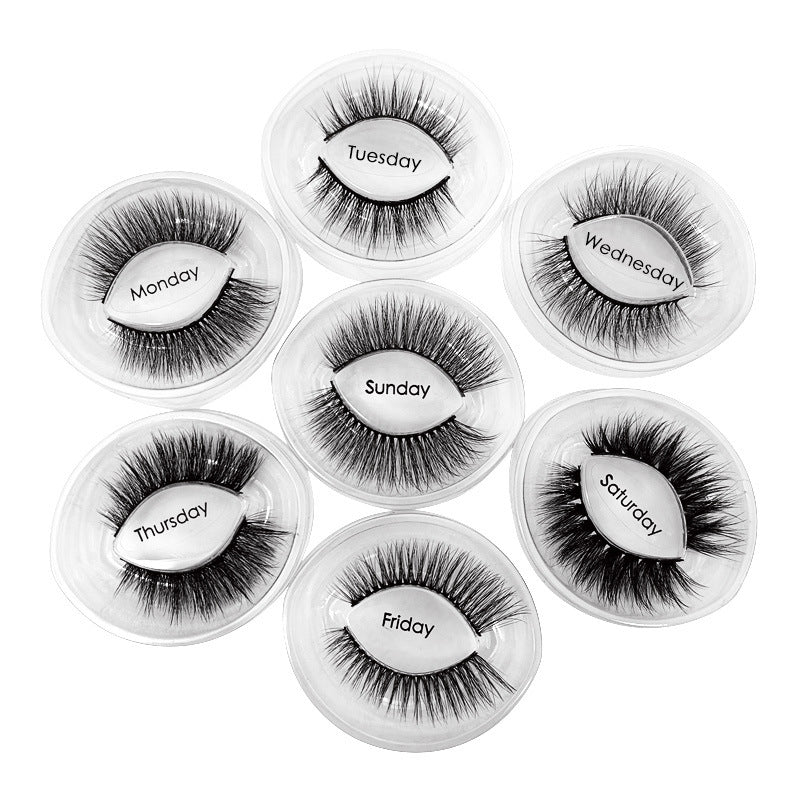 7 pairs 3D mink false eyelashes natural stereo eyelashes