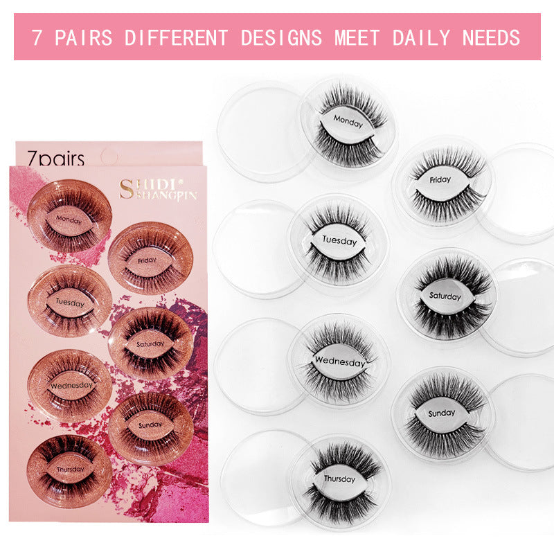 7 pairs 3D mink false eyelashes natural stereo eyelashes