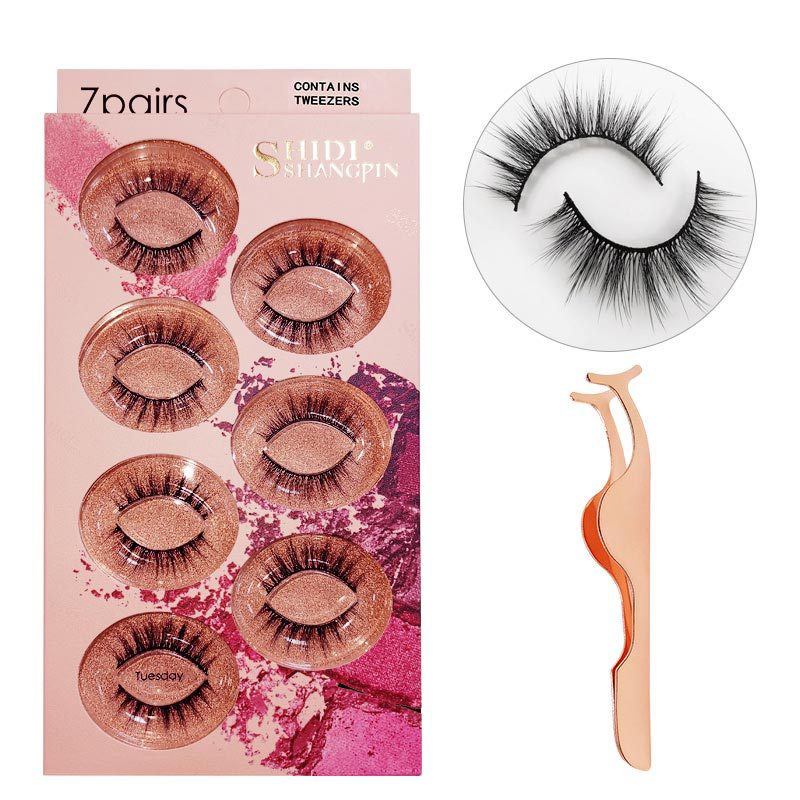 7 pairs 3D mink false eyelashes natural stereo eyelashes