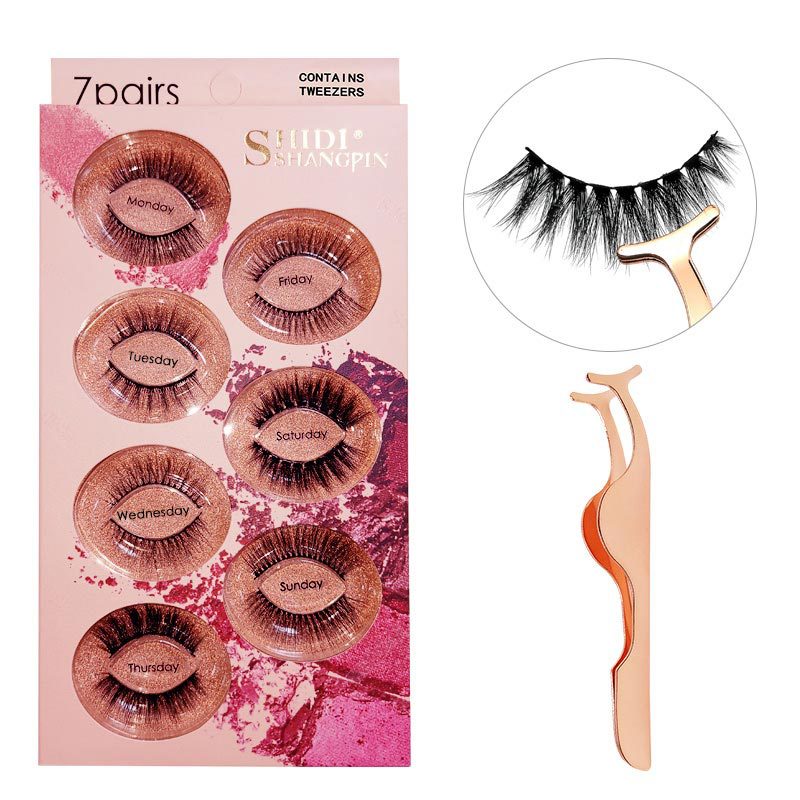 7 pairs 3D mink false eyelashes natural stereo eyelashes