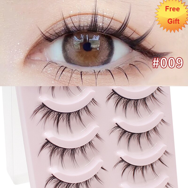 5 Pairs makeup 3D mink manga lashes faux cils korean natural fake eyelashes extenstion wimpern cosplay fluffy false eyelashes