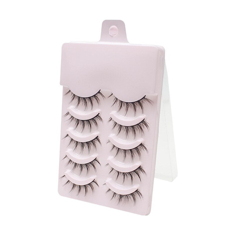 5 Pairs makeup 3D mink manga lashes faux cils korean natural fake eyelashes extenstion wimpern cosplay fluffy false eyelashes