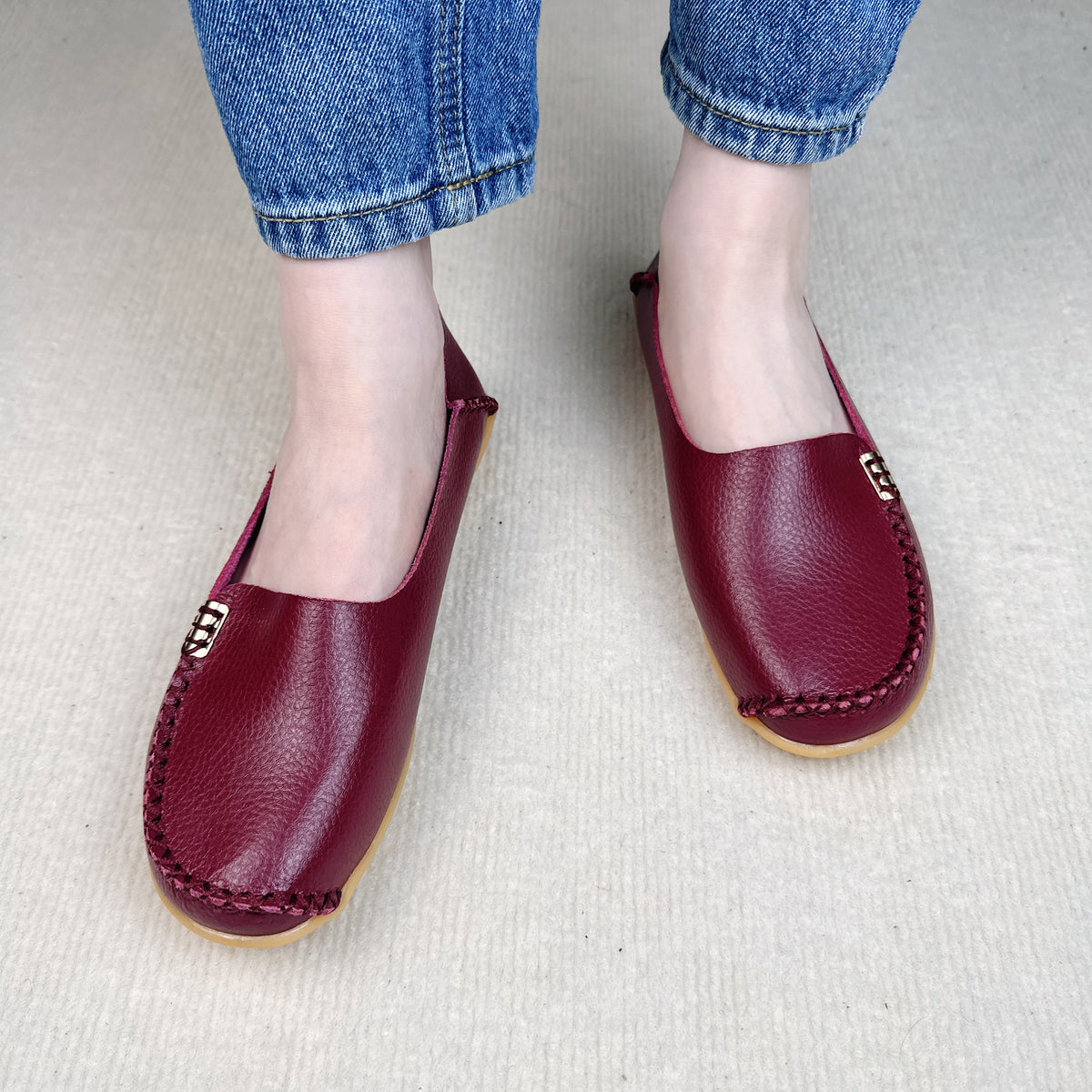 Joliejuly - Comfortable Leather Loafers