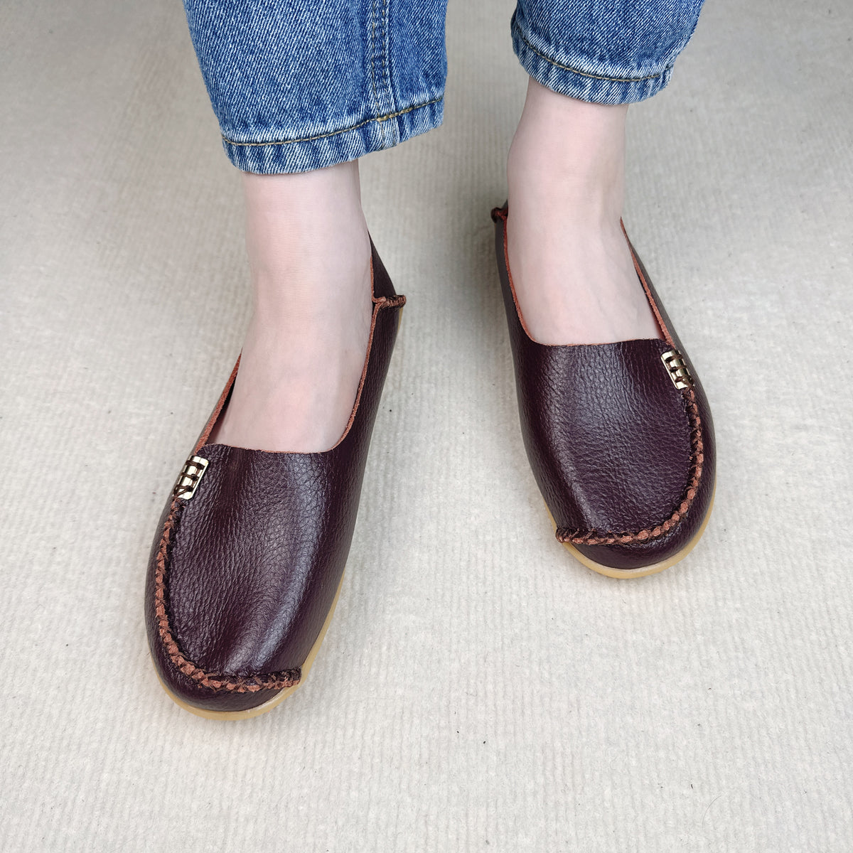 Joliejuly - Comfortable Leather Loafers