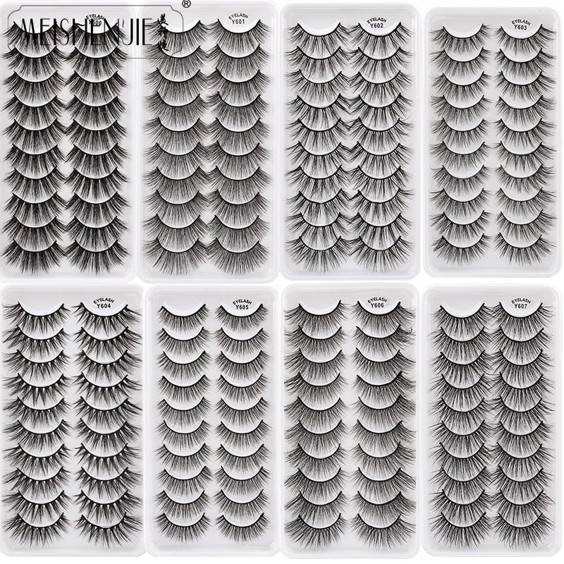 3/5/10 Pair 3D Mink Lashes Natural Eyelash Dramatic False Eyelashes Faux Cils Makeup Fake Eyelash Extension maquiagem