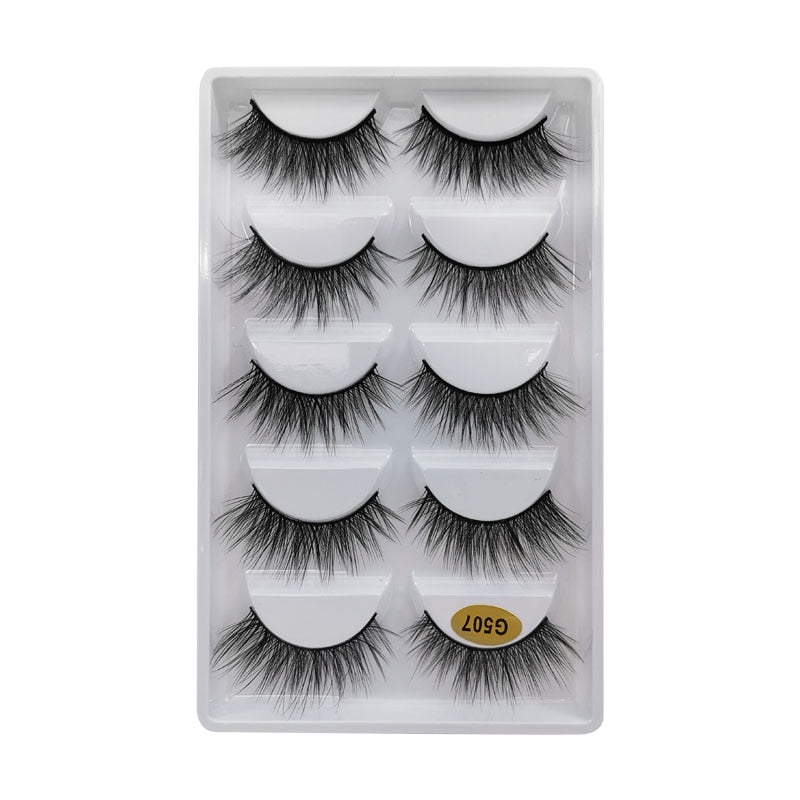 3/5/10 Pair 3D Mink Lashes Natural Eyelash Dramatic False Eyelashes Faux Cils Makeup Fake Eyelash Extension maquiagem