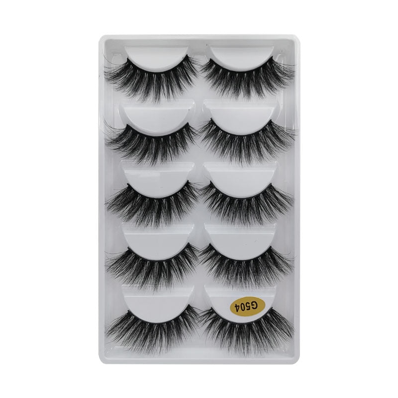 3/5/10 Pair 3D Mink Lashes Natural Eyelash Dramatic False Eyelashes Faux Cils Makeup Fake Eyelash Extension maquiagem