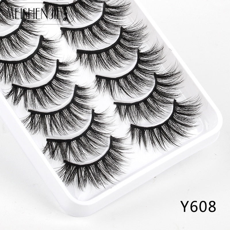 3/5/10 Pair 3D Mink Lashes Natural Eyelash Dramatic False Eyelashes Faux Cils Makeup Fake Eyelash Extension maquiagem