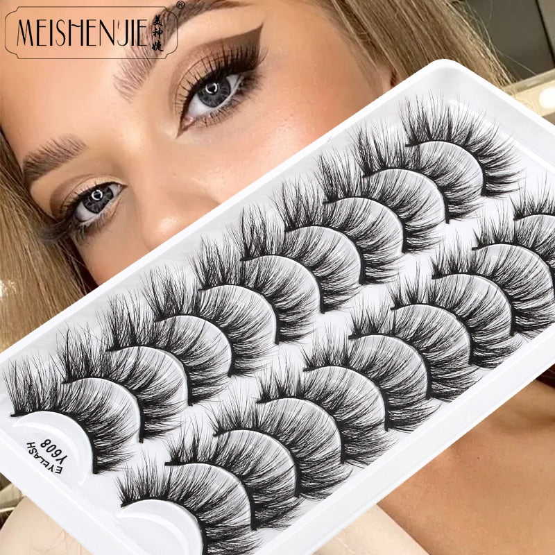 3/5/10 Pair 3D Mink Lashes Natural Eyelash Dramatic False Eyelashes Faux Cils Makeup Fake Eyelash Extension maquiagem