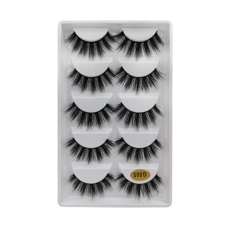 3/5/10 Pair 3D Mink Lashes Natural Eyelash Dramatic False Eyelashes Faux Cils Makeup Fake Eyelash Extension maquiagem