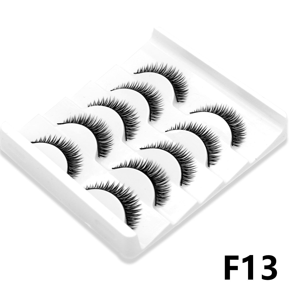 5 Pairs cosplay 3D Faux Mink Lashes Natural short Full Strip Lashes Clear Band Soft Natural Eyelashes Extension