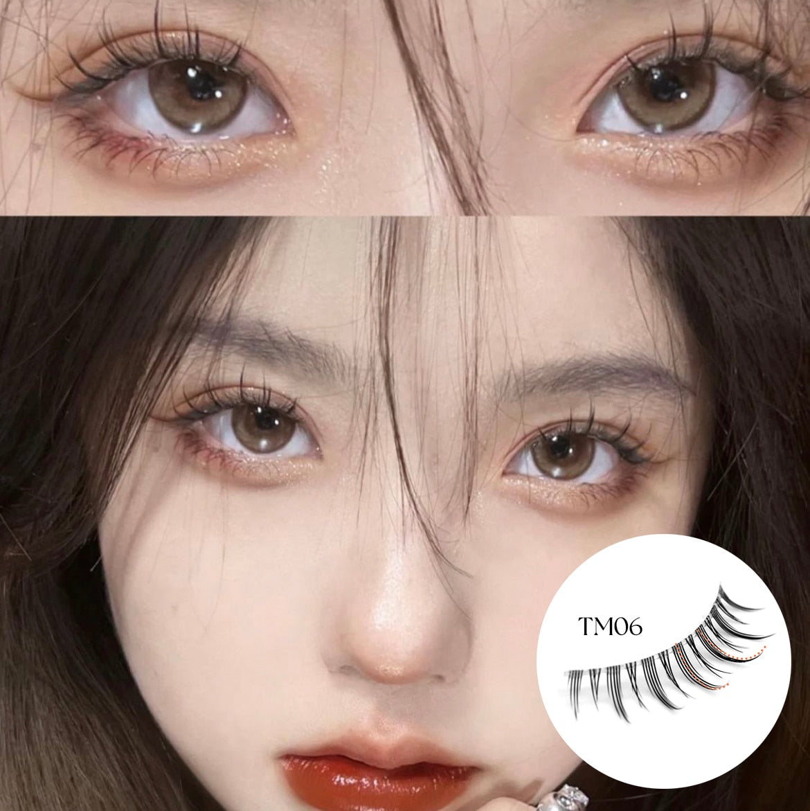 5 Pairs cosplay 3D Faux Mink Lashes Natural short Full Strip Lashes Clear Band Soft Natural Eyelashes Extension