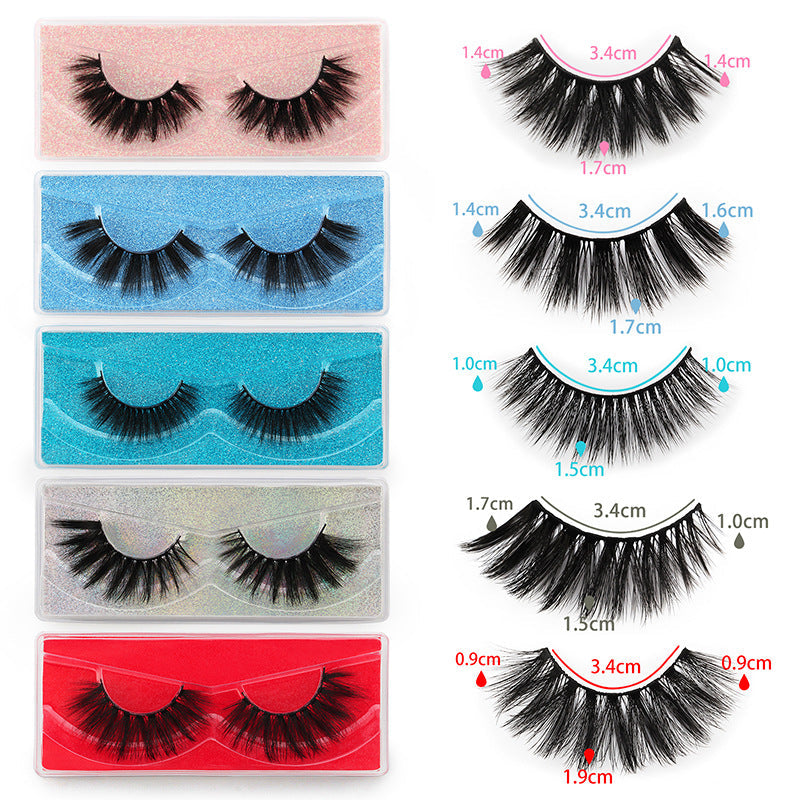 10 pairs 3D false eyelashes thick and exaggerated natural nude makeup eyelashes