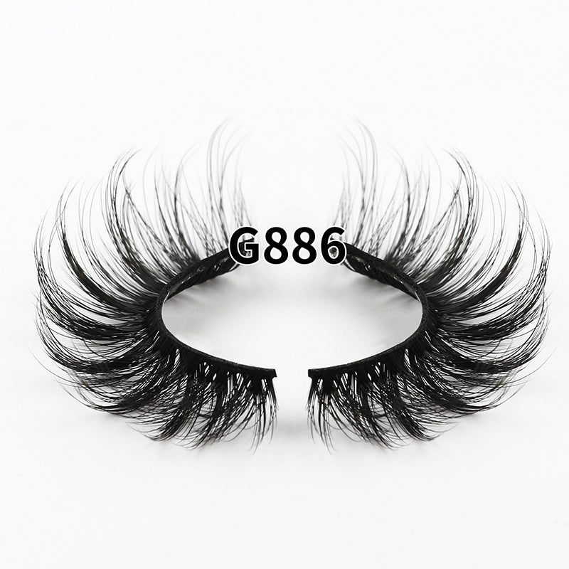 8 pairs of False eyelashes curl big curvature DD volume natural thick eyelashes