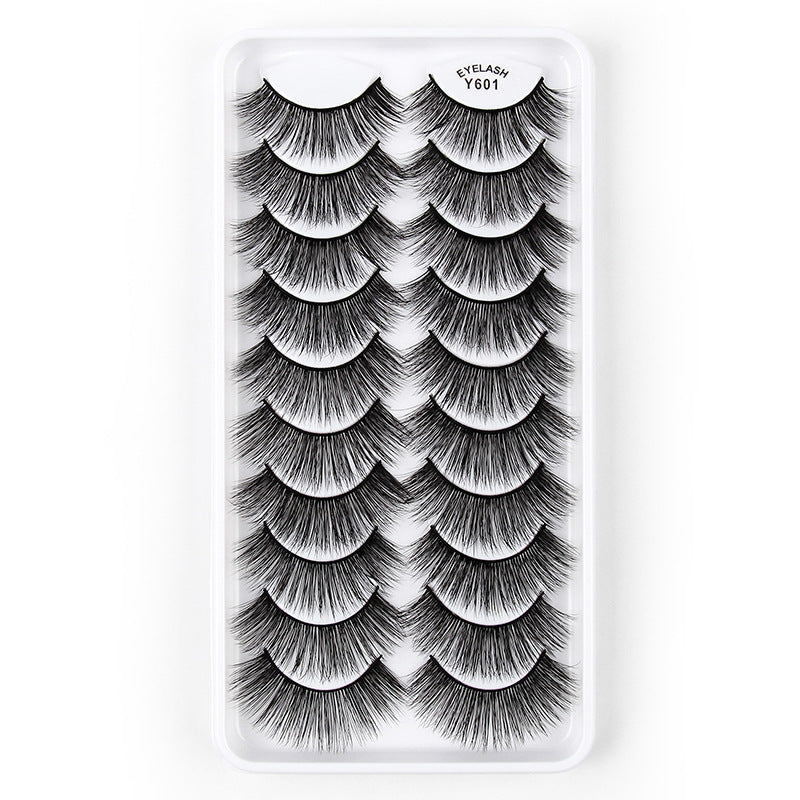 10 pairs of 3D cat eye false eyelashes natural thick fluffy eyelashes hot style