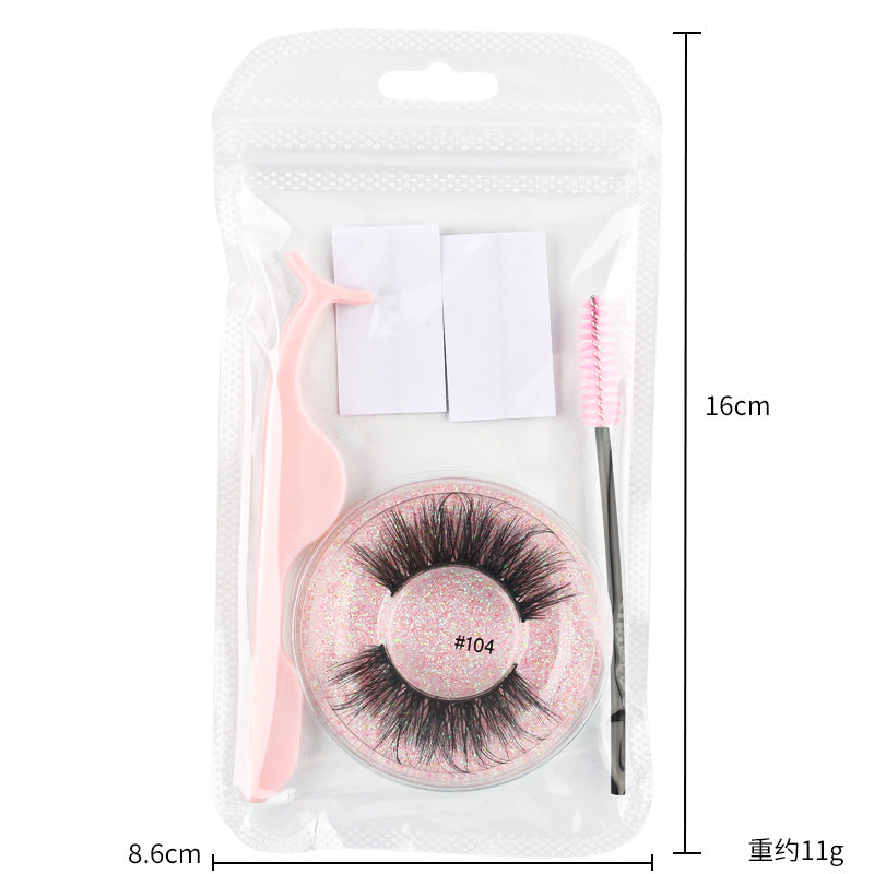 New adhesive tape glue-free false eyelashes set natural eyelashes