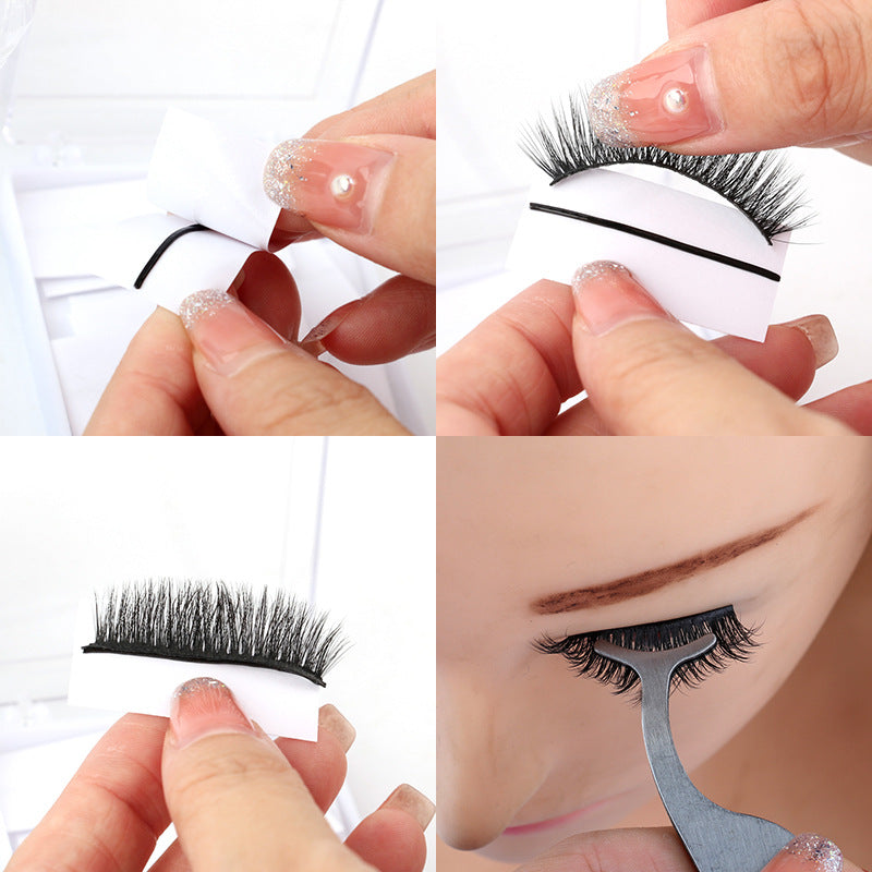 New adhesive tape glue-free false eyelashes set natural eyelashes