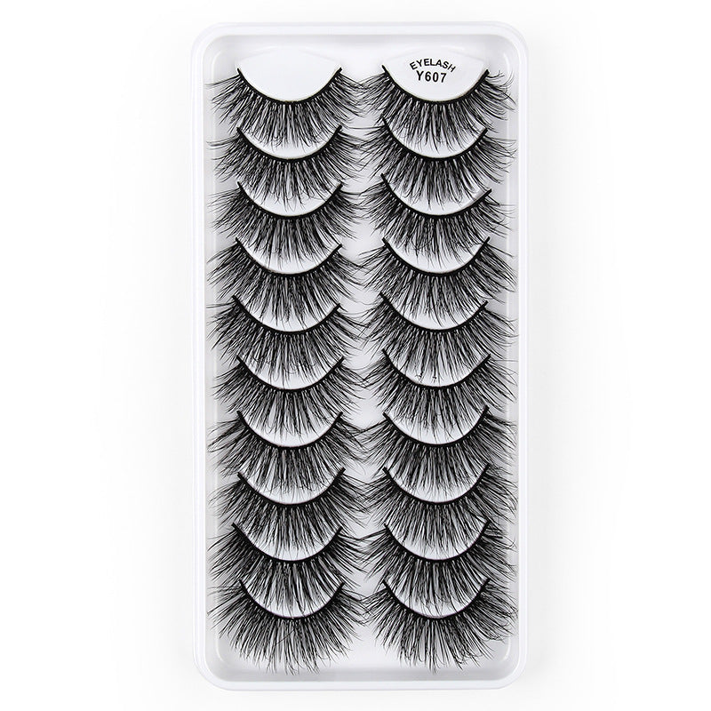 10 pairs of 3D cat eye false eyelashes natural thick fluffy eyelashes hot style