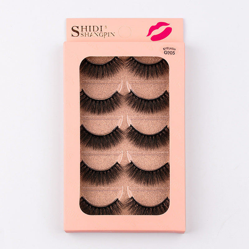 5 pairs of fake eyelashes 3D natural thick mink like eyelashes