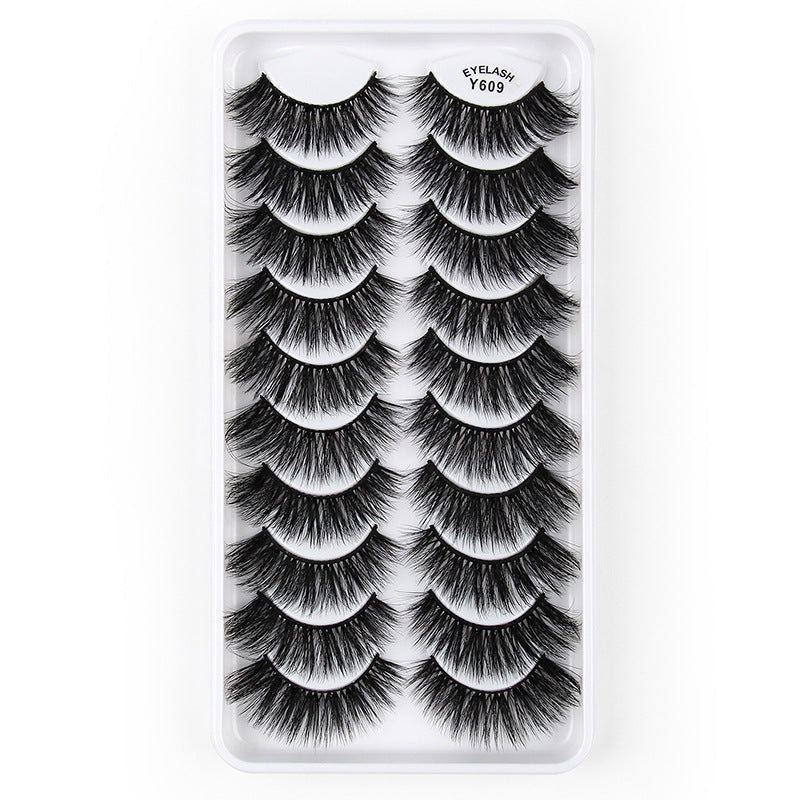 10 pairs of 3D cat eye false eyelashes natural thick fluffy eyelashes hot style