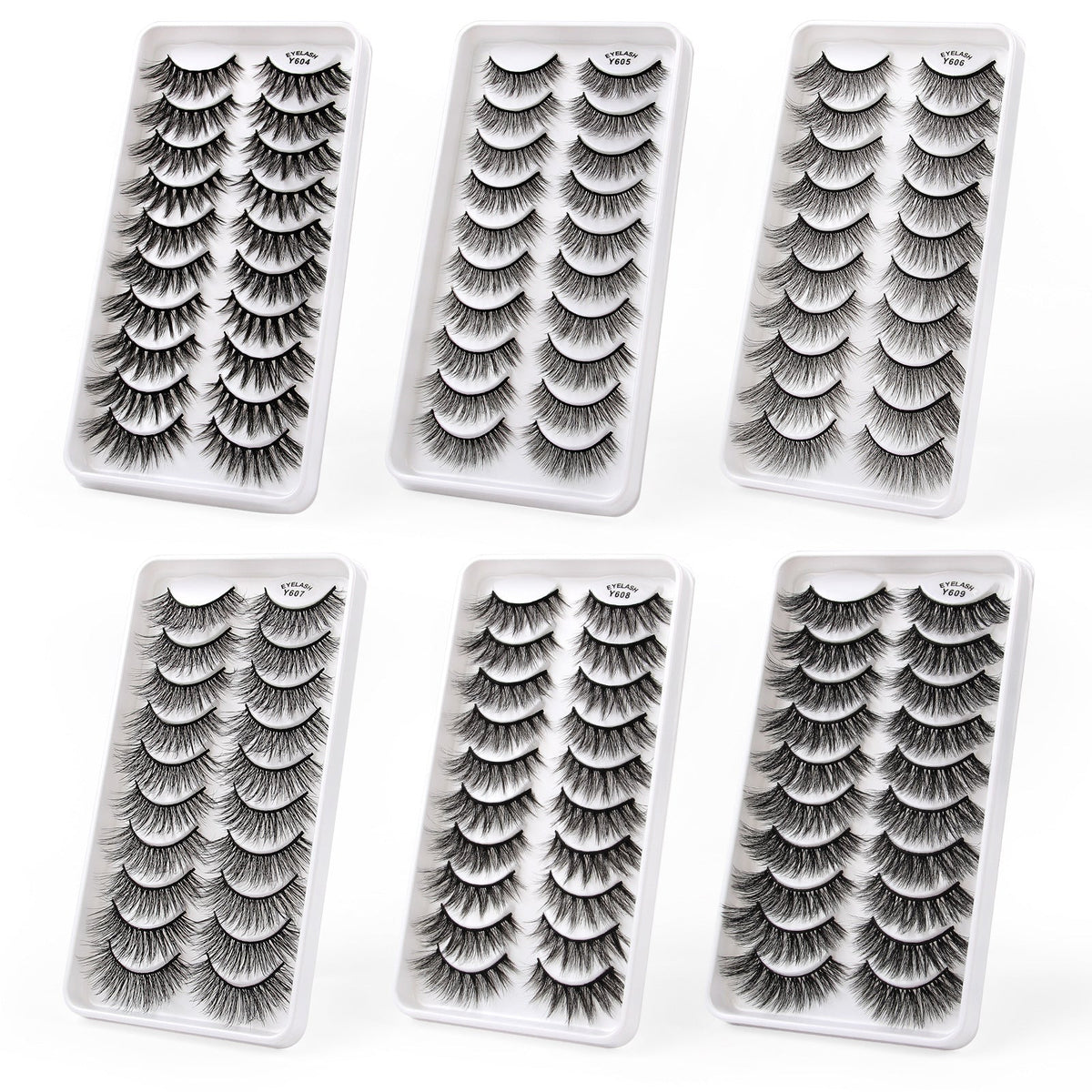 10 pairs of 3D cat eye false eyelashes natural thick fluffy eyelashes hot style