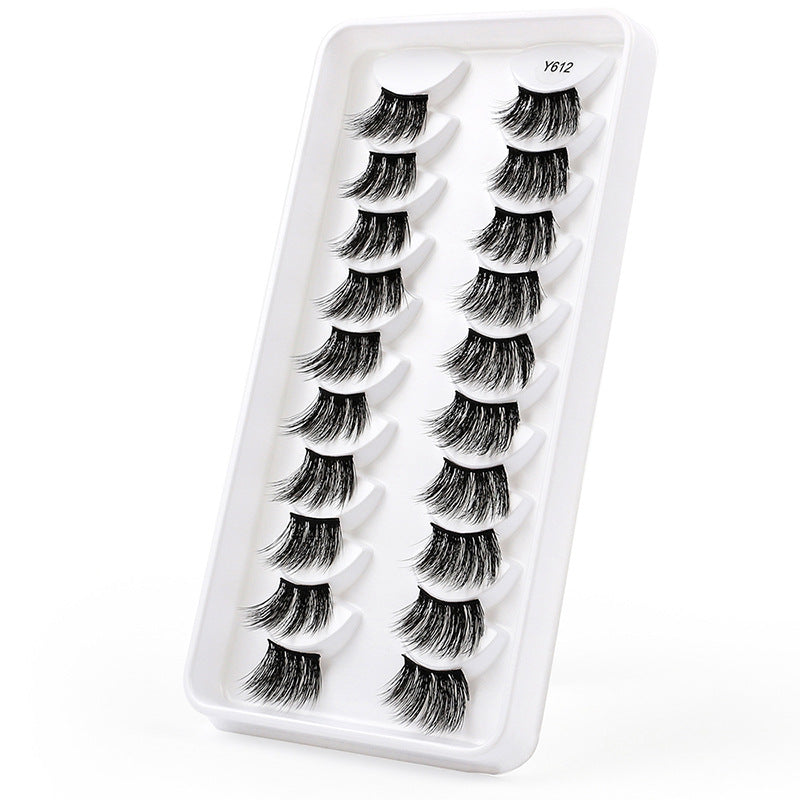 10 pairs 3D half false eyelashes naturally thick imitation sable hair half eyelashes