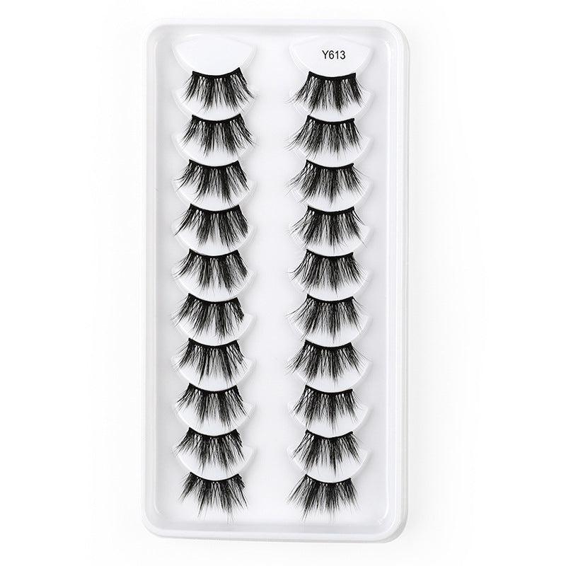 10 pairs 3D half false eyelashes naturally thick imitation sable hair half eyelashes