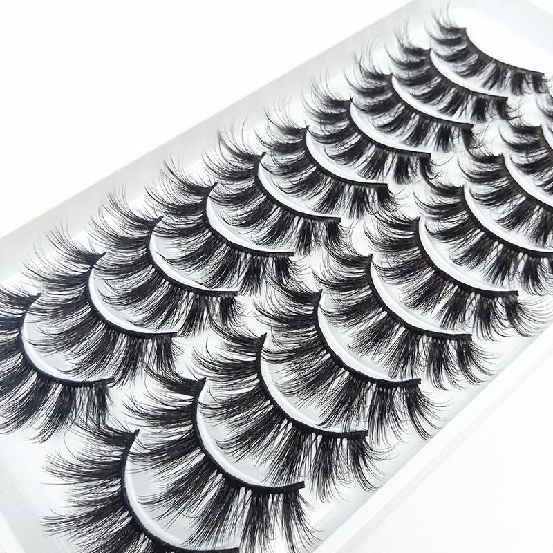 10Pairs 3D Mink Hair Eyelashes Extension