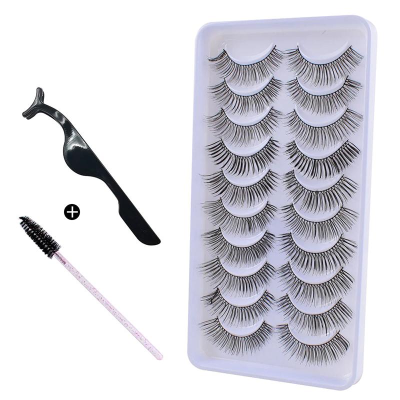 10Pairs 3D Mink Hair Eyelashes Extension