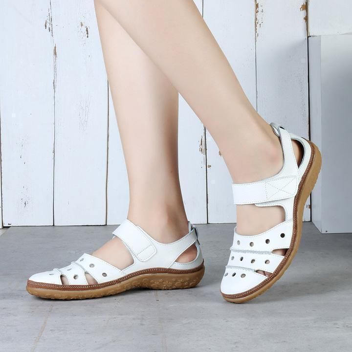 Joliejuly - Women's Hollow Hook Flat Sandals