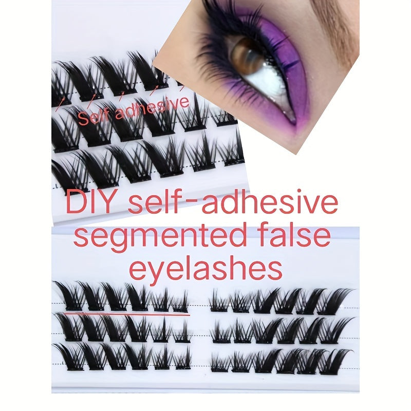 No Glue Need - Joliejuly Self Adhesive Segmented False Eyelashes DIY Cluster False Eyelashes